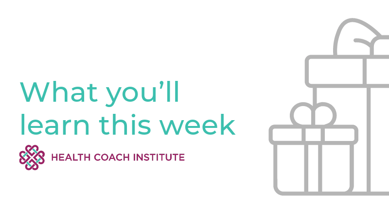What you'll learn this week